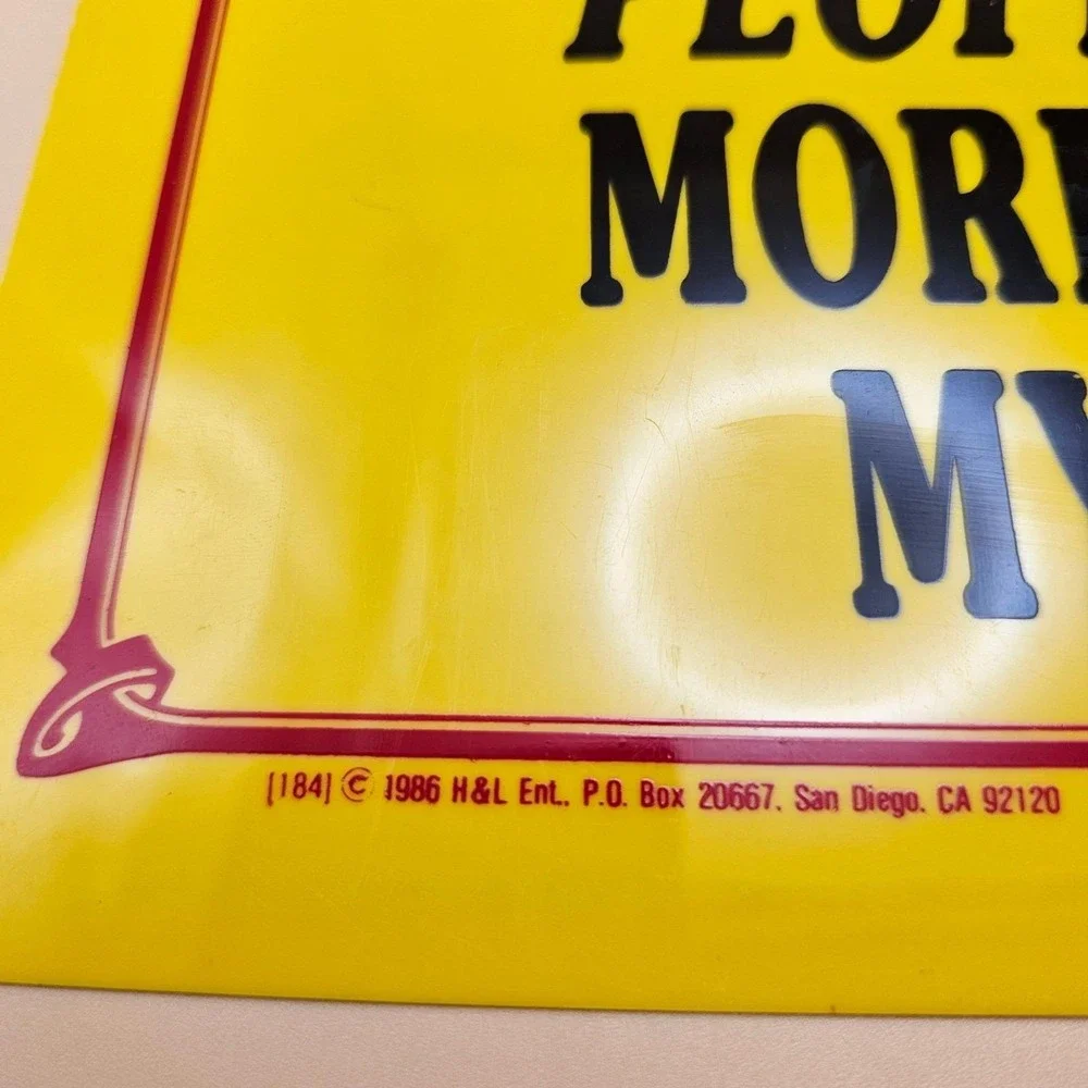 Vintage 1984 1986 H&L Ent Homework Causes Brain Damage Sign Retro Funny Set of 2